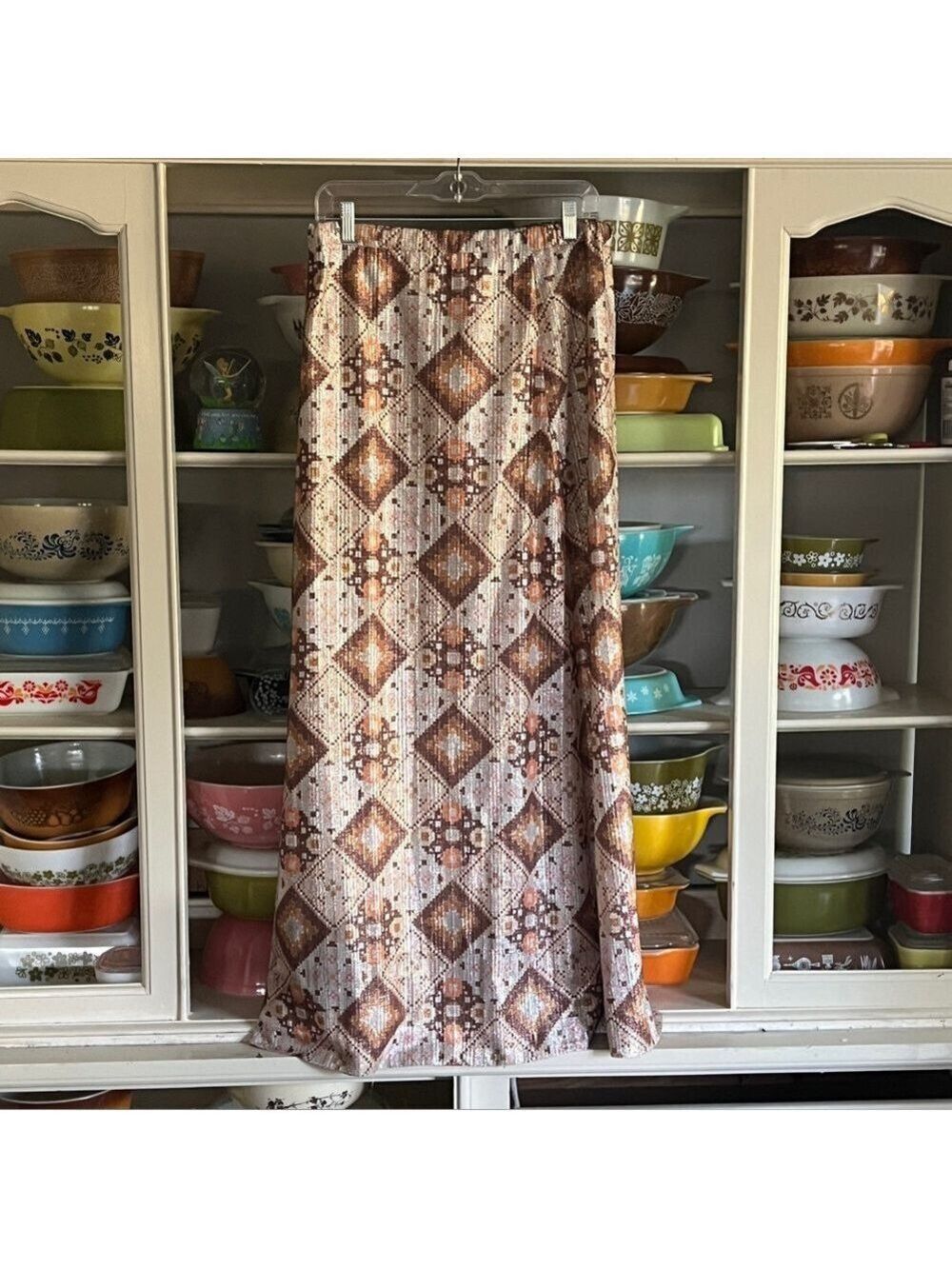 Vintage Midge Grant Metallic Maxi Skirt Made in USA Union Label - Size 12